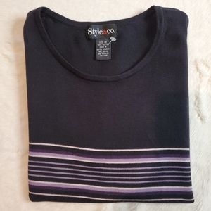 NWOT Cozy Black And Purple Vest